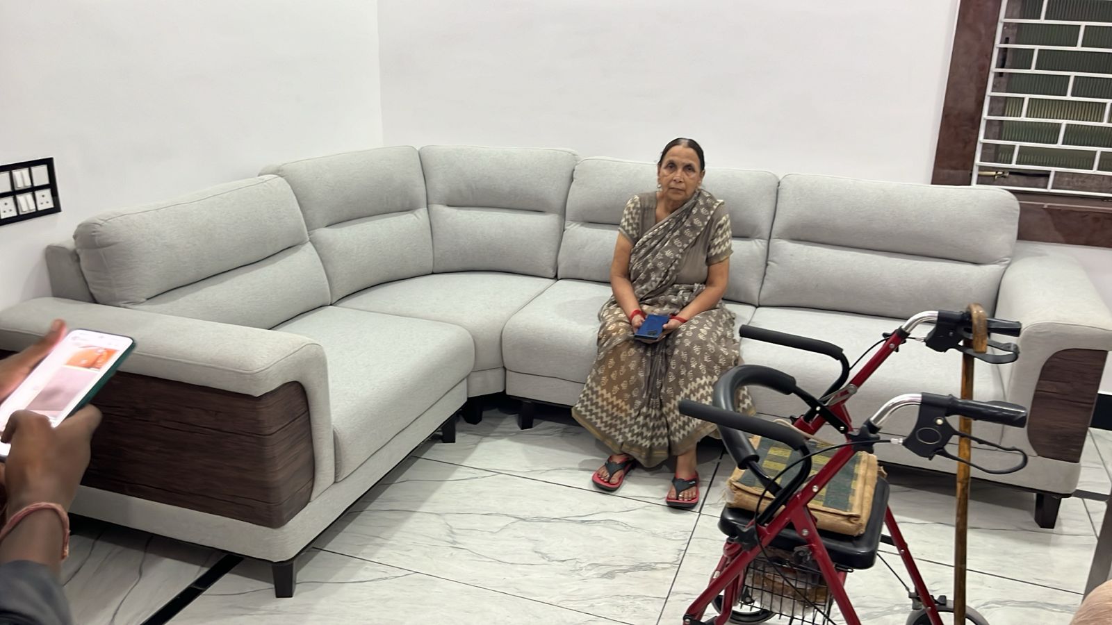 Gray L shape Sofa